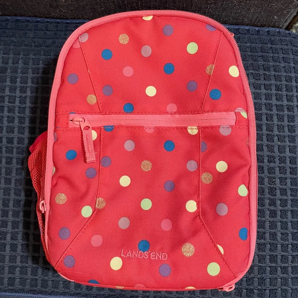 Lands' End Kids' Pink Polka Dots lunchbox